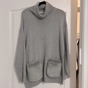 Grey fur sweater